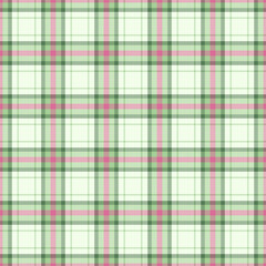 Manufacture background fabric texture, daisy pattern check vector. Warm plaid textile tartan seamless in light and green colors.
