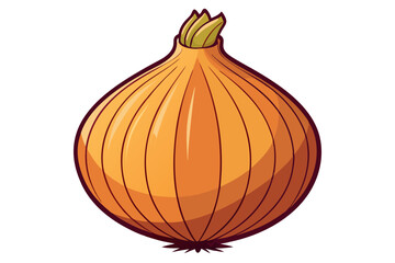 a cartoon onion with vivid details, perfect for food, vegetable, or grocery related designs