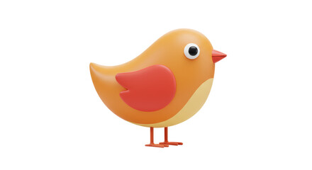 Isolated Cartoon Bird Illustration