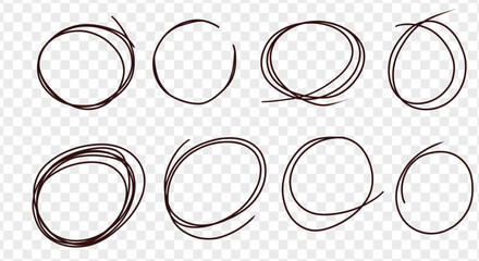 A large set of hand-drawn vector frames. Irregularly shaped round frames, isolated from the background, will be an interesting addition to any project.