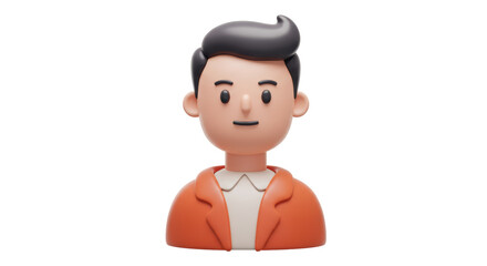 Isolated 3D Cartoon Businessman Avatar