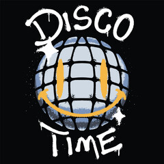 Smiling Mirror Ball Urban Streetwear Art