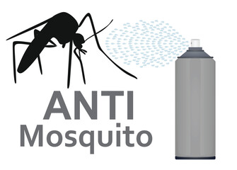 Anti mosquito spraying icon. vector