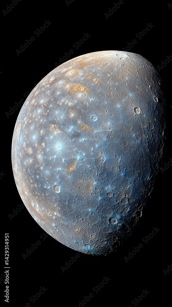 Poster exploring cosmic mysteries of retrograde mercury and lunar influences on earths future