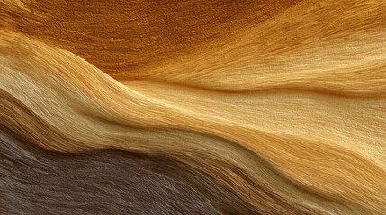 Fototapeta premium Abstract Close-Up of Flowing Textured Fabric with Warm Tones and Fine Details
