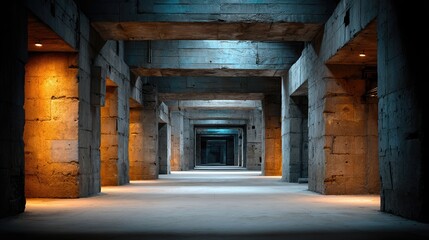 Fototapeta premium Exploring the hidden underground realm of a city defined by extremes and shadows