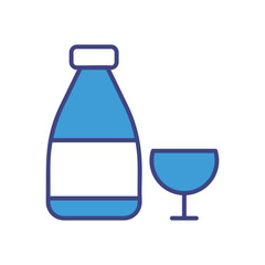 White Wine icon vector stock illustration