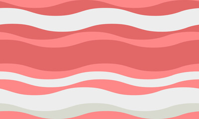 Abstract wavy coral and white stripes background.  Perfect for websites, social media, packaging, and presentations.  Evokes feelings of calmness, fluidity, and modern design.