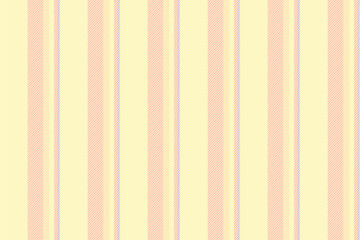 Obraz premium Bed vector textile texture, serene stripe pattern fabric. Sritain vertical seamless lines background in light and peach puff colors.