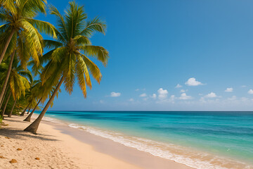 Obraz premium palm tree on the beach