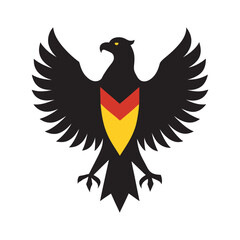 German flag themed federal eagle silhouette
