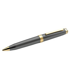 Polished Pen, Luxury Writing Tool, Precision Craftsmanship. Elegant Design, Perfect For Signature Purposes. Detailed 3d Model, Smooth Surface Texture. Isolated Object, Clear White Background.