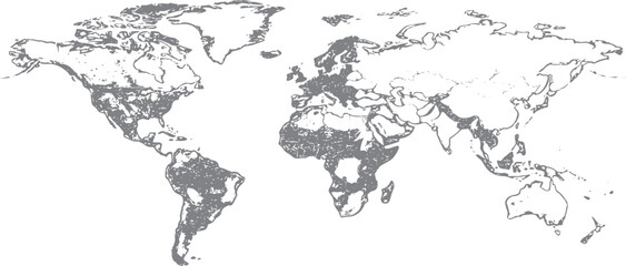 sketch of the world map