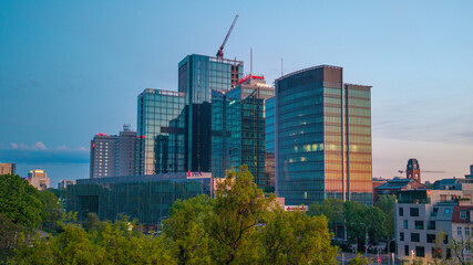 Panoramic view from the drone on the city Poznan. Poland. © Robert