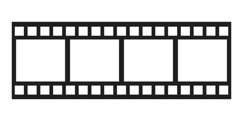 Obraz premium Blank Filmstrip frame vector illustration. cinema reel frame vector illustration