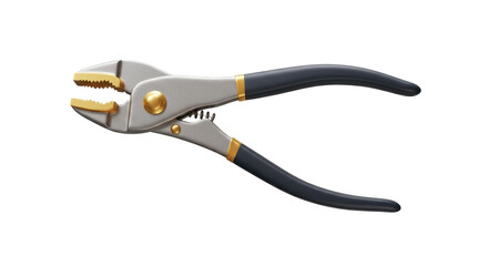 Isolated Adjustable Pliers with Black Handles