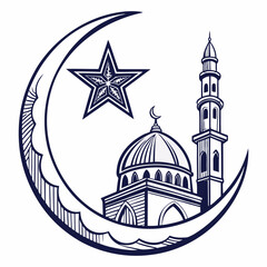 vector mosque icon