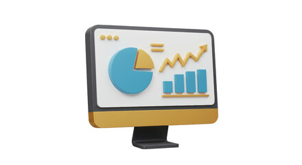 Isolated Monitor with Business Analytics Charts