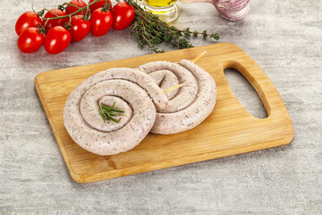 Natural spiral sausage for grill