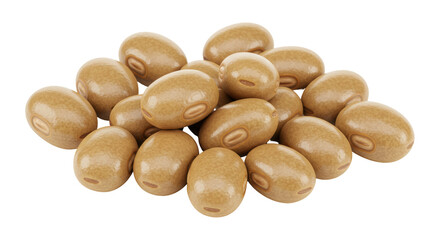 Isolated Pile of Small Brown Beans