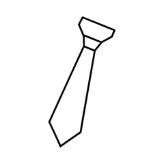 necktie clip line art vector