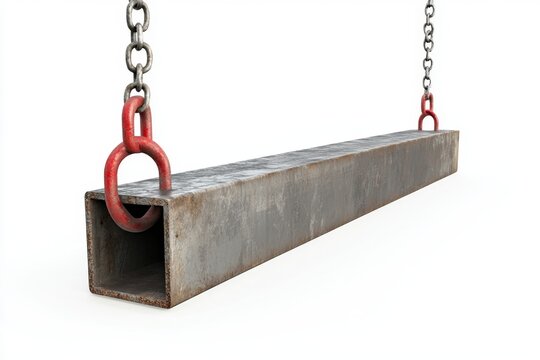 Rusted steel beam suspended by chains (3)