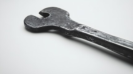Vintage Wrench with Metal Tool, and Closeup.