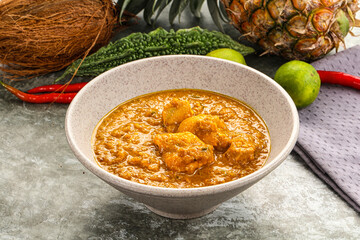 Indian cuisine - spicy chicken curry