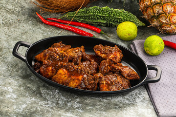 Indian cuisine - Vindaloo fish with spices