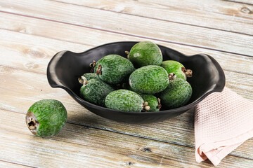 Sweet ripe juicyfruit feijoa