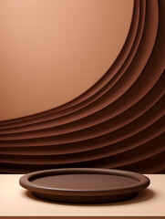 Abstract chocolate brown mock up background for product presentation 