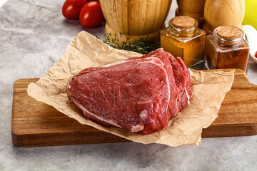 Raw beef piece for cooking