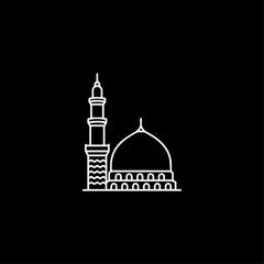 Mosque icon flat vector design