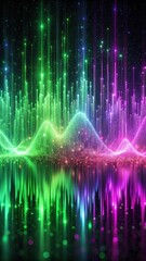 Glitch Gradient Noise Wave Wallpaper