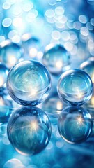 Floating Icy Orbs in Soft Focus