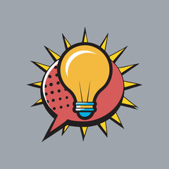 Light bulb idea concept vector art illustration file