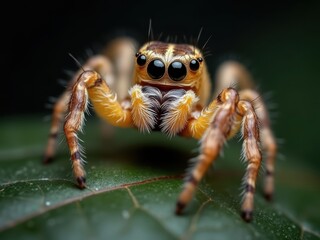 Nahaufnahme einer Springspinne