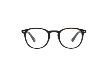 Fototapeta premium Round tortoise shell glasses — transparent background
