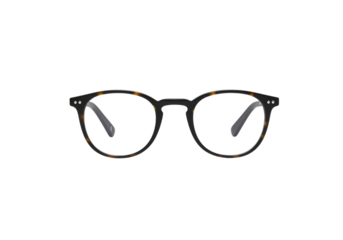 Round tortoise shell glasses — transparent background
