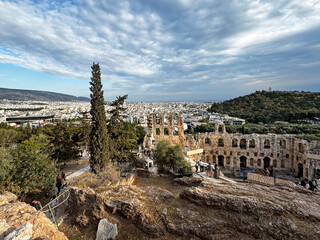 Theatre of Dionysus at the foot of the Acropolis. Rehearsal of the play