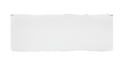 Paper sheet torn edge blank — transparent background