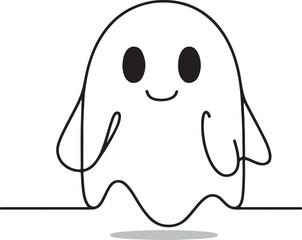 Simple Ghost Character Sketch