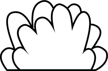 Vector outline of grass line for kids’ coloring activities and educational worksheets. Great for nature-themed illustrations, decorations, and printable learning materials.