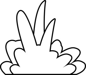 Vector outline of grass line for kids’ coloring activities and educational worksheets. Great for nature-themed illustrations, decorations, and printable learning materials.