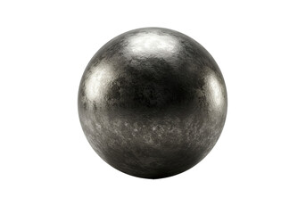 Metal sphere shiny object — transparent background
