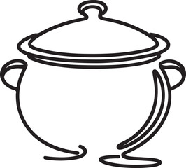 Witch Cauldron Icon Sketch