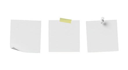 Notes paper memo message pad — transparent background