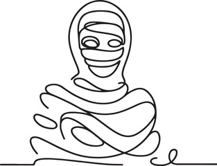 Mummy Icon Halloween Drawing