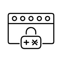 Obraz premium Access control security authentication authorization login padlock website protection