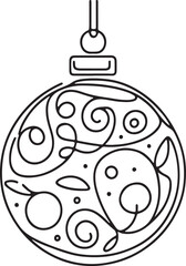 Christmas Ornaments Icon Drawing